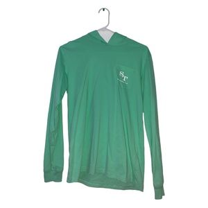 Green Southern Tide Long Sleeved Shirt with Hoodie